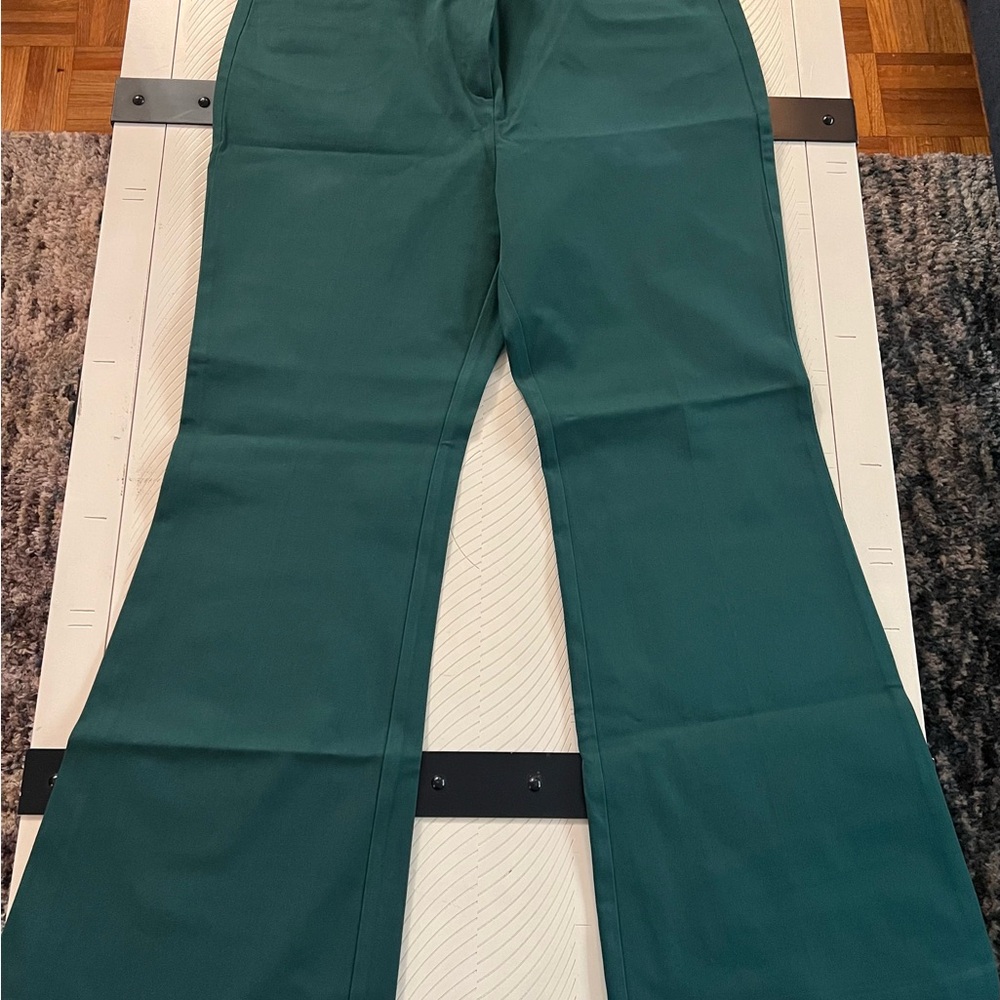 LOFT Sutton Green Flared Pants